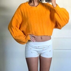 Urban Outfitters Orange Crop Pullover Sweater